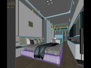 stylish bedroom complete 17 3Dモデル