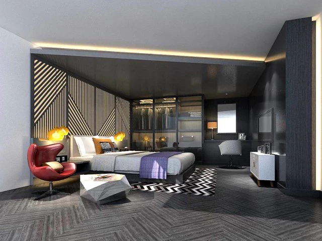 stylish bedroom complete 18 3D Model .c4d .max .obj .3ds .fbx .stl .blend 