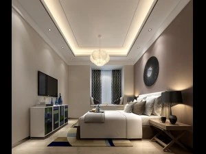 stylish bedroom complete 19 3D Model