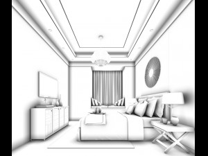 stylish bedroom complete 19 Modelo 3D