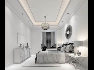 stylish bedroom complete 19 Modelo 3D