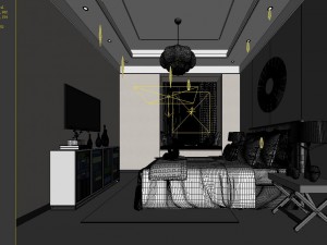 stylish bedroom complete 19 Modelo 3D