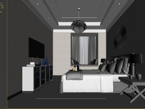 stylish bedroom complete 19 Modelo 3D