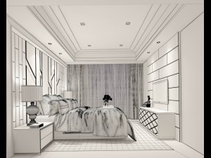stylish bedroom complete 20 Modelo 3D