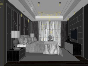 stylish bedroom complete 20 Modelo 3D