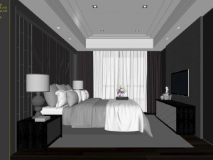 stylish bedroom complete 20 Modelo 3D