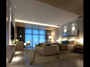 세련된 침실 완성 21 3D 모델