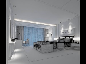 stylish bedroom complete 21 3D 模型