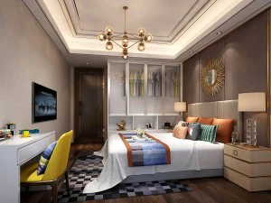stylish bedroom complete 22 3D Model