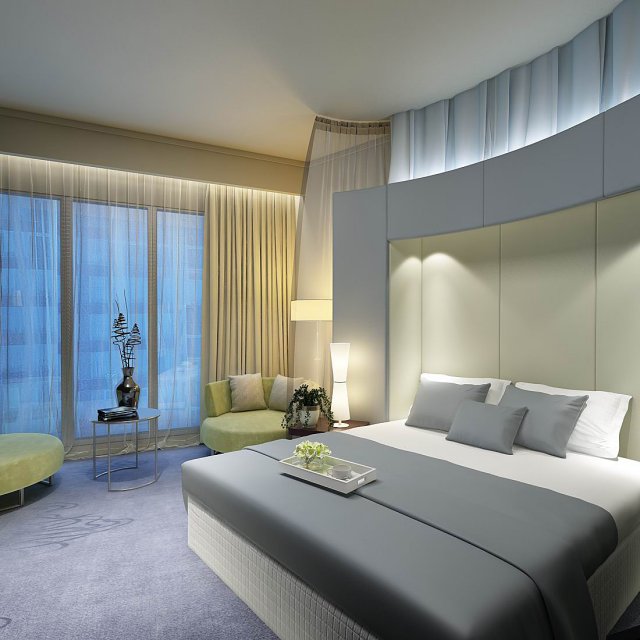 stylish bedroom complete 23 3D 모델 .c4d .max .obj .3ds .fbx .stl .blend 