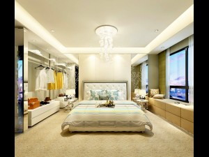 stylish bedroom complete 24 3D Model