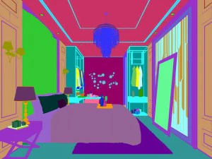 stylish bedroom complete 25 3D Model
