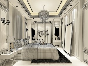 stylish bedroom complete 25 3D Модель