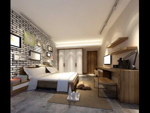 stylowa sypialnia kompletna 26 Model 3D