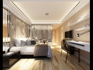 stylish bedroom complete 27 3D Model