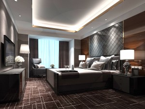 stylish bedroom complete 28 Modèle 3D