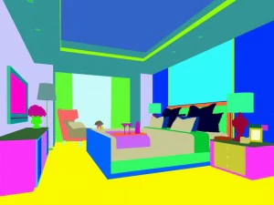 stylish bedroom complete 28 3D Model