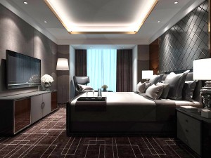 stylish bedroom complete 28 Model 3D