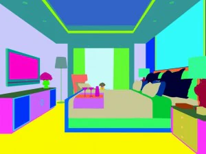 stylish bedroom complete 28 3D Model