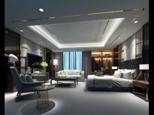 stylowa sypialnia kompletna 29 Model 3D