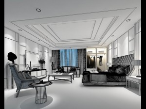 stylish bedroom complete 29 3D 模型