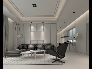 stylish bedroom complete 30 Model 3D