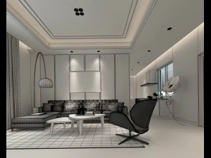 stylish bedroom complete 30 3D Model