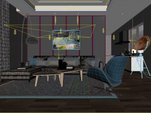 stylish bedroom complete 30 Model 3D