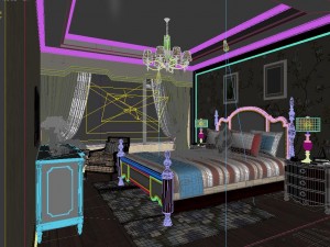 stylish bedroom complete 31 3D 모델