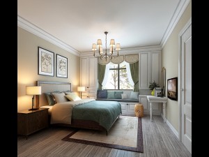 stylish bedroom complete 32 3D Model