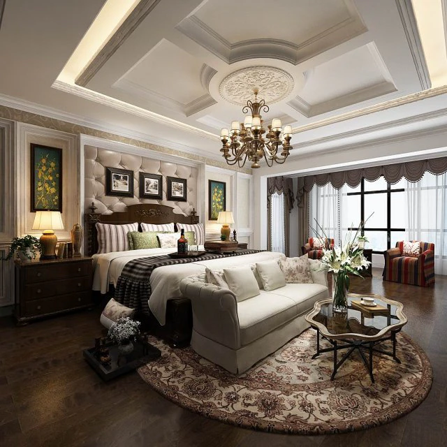 stylish bedroom complete 33 3D Model .c4d .max .obj .3ds .fbx .stl .blend 