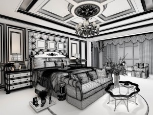 stylish bedroom complete 33 3D Модель