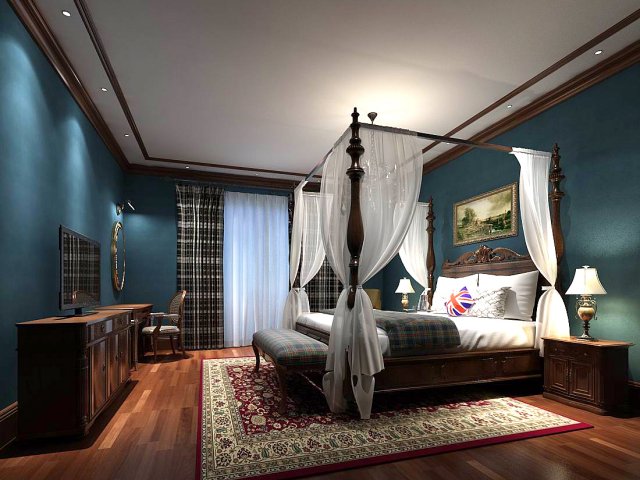 stylish bedroom complete 36 3Dモデル .c4d .max .obj .3ds .fbx .stl .blend 