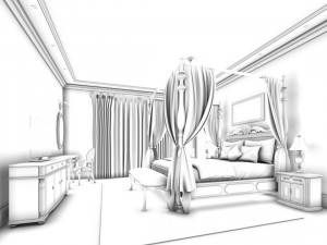stylish bedroom complete 36 3Dモデル