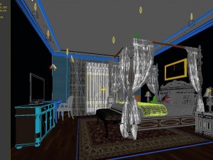 stylish bedroom complete 36 3Dモデル