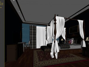 stylish bedroom complete 36 3Dモデル