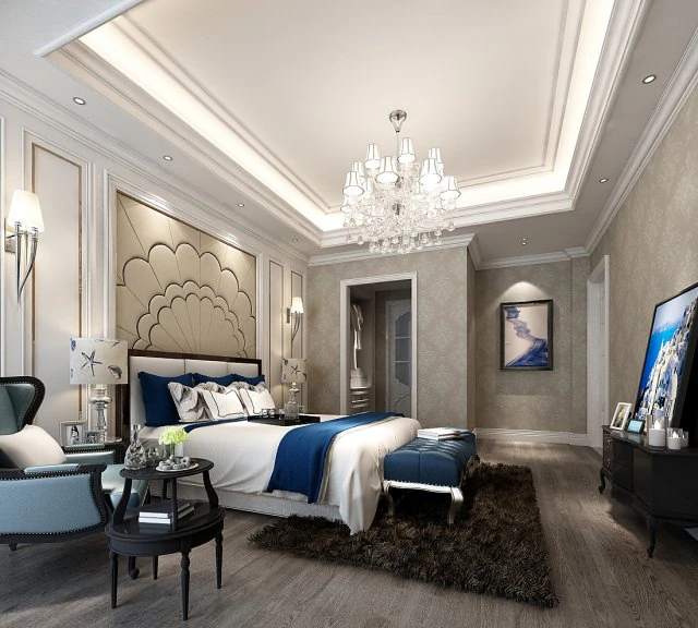 stylish bedroom complete 38 3D Model .c4d .max .obj .3ds .fbx .stl .blend 