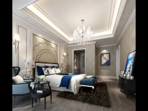 stilvolles Schlafzimmer komplett 38 3D Modell