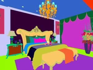 stylish bedroom complete 40 3D Model