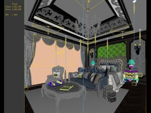 stylish bedroom complete 41 3D Model