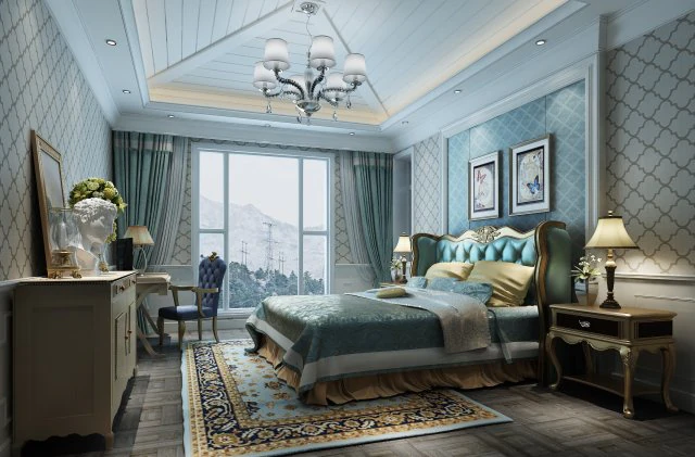 stylish bedroom complete 45 3D Model .c4d .max .obj .3ds .fbx .stl .blend 