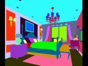 stylish bedroom complete 46 3D Model