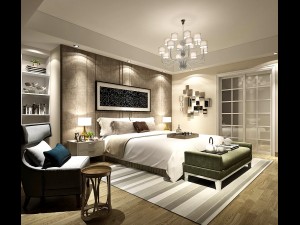 stylish bedroom complete 47 Modelo 3D