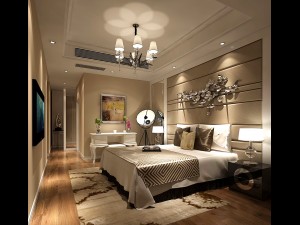stylish bedroom complete 48 3D Model