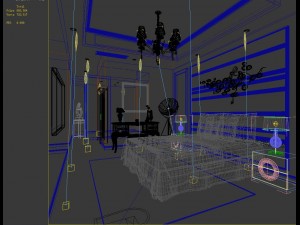 stylish bedroom complete 48 Modello 3D