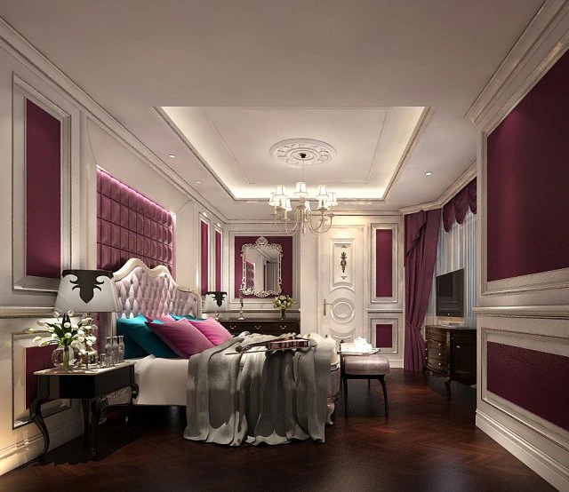 dormitorio elegante completo 49 Modelo 3D .c4d .max .obj .3ds .fbx .stl .blend 