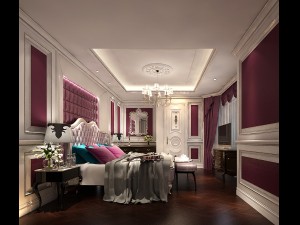 stylish bedroom complete 49 3D Model