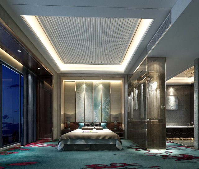 stylish bedroom complete 50 Modèle 3D .c4d .max .obj .3ds .fbx .stl .blend
