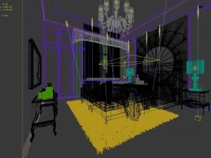 stylish bedroom complete 51 3D Model