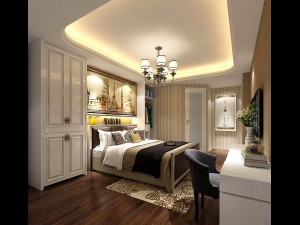 stylish bedroom complete 52 3D Model